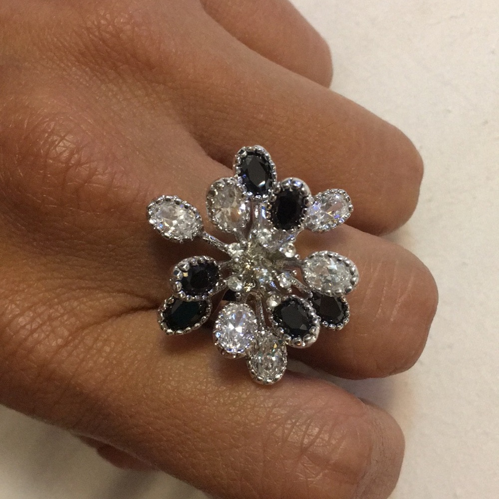 Black and silver ring.
